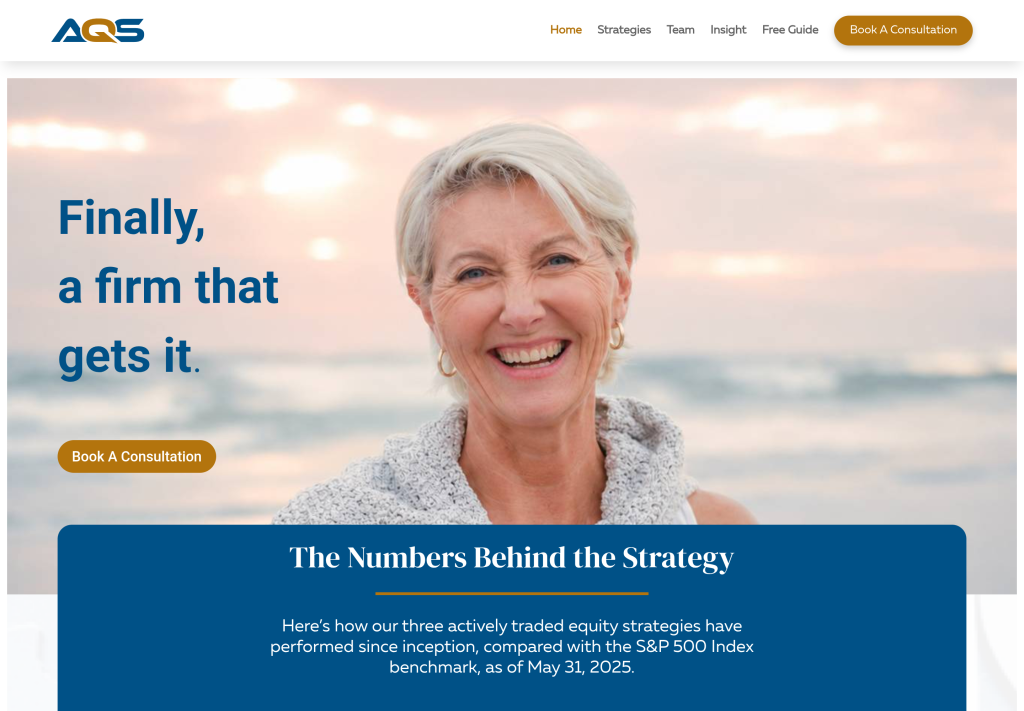 AQS Management website homepage
