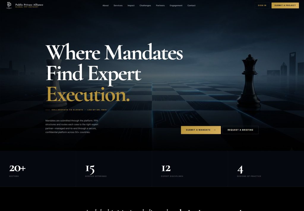 Public-Private Alliance website homepage